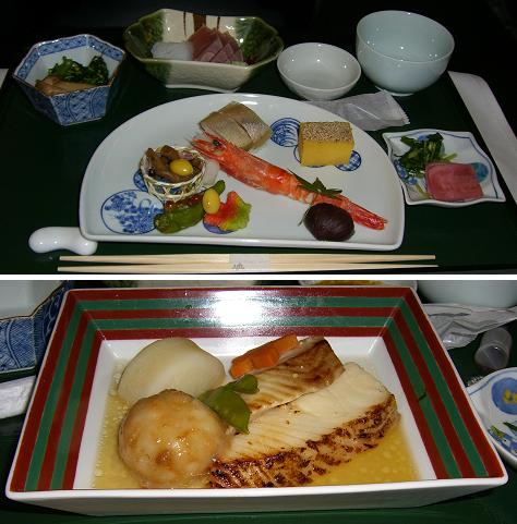 エグゼクティブ（ビジネス）クラスの機内食