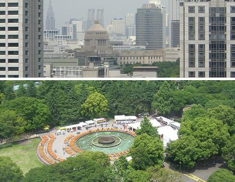 国会議事堂と日比谷公園