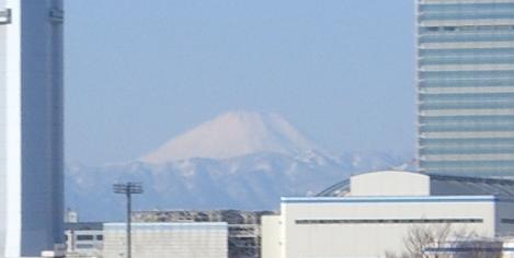 ゆりかもめから見る富士山